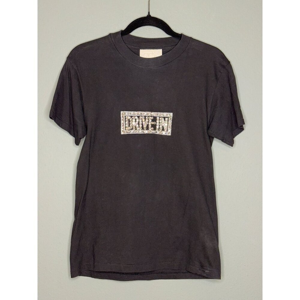 VTG Cache Women's Small Drive-In Gem Black Crewneck T-Shirt Made in Texas RARE